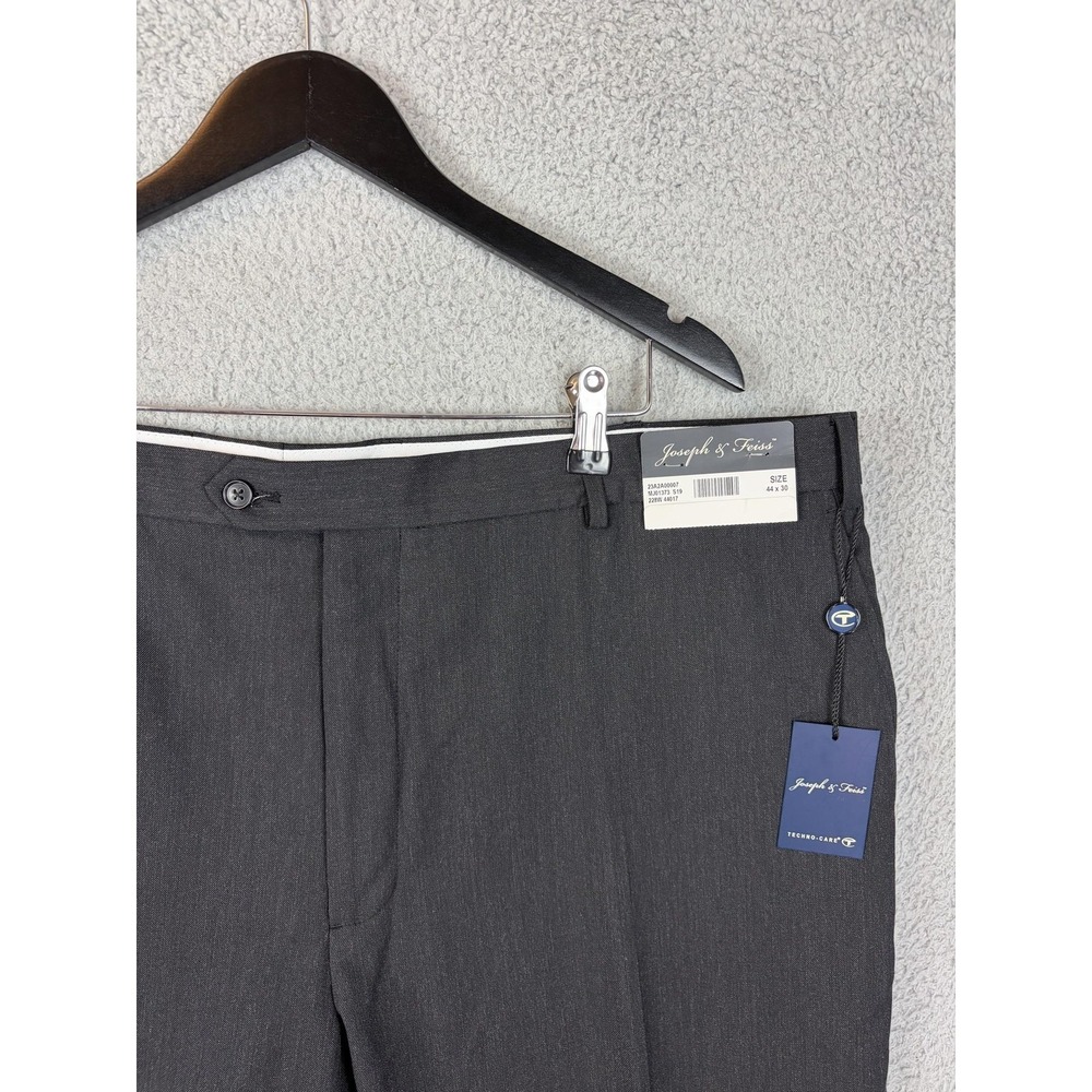 Joseph & Feiss Dress Pants Mens 44x30 Gray Classic Fit Wrinkle Resistant Office